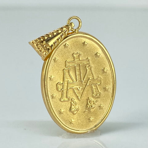 Dije Virgen Milagrosa Oro amarillo 18k 2,5 Gr / 4,6 Cm *