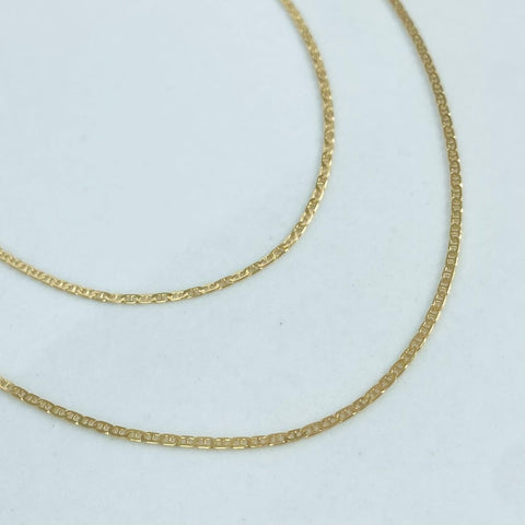 Cadena ● Escalera Plana Oro amarillo 18k 1,82 Gr / 1 mm / 60 Cm *