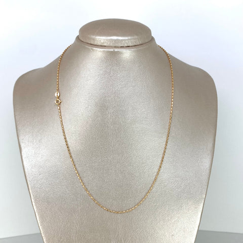 Cadena ● Barril Oro amarillo 18k +3 / 3,43 Gr / 1,1 mm / 45 Cm *