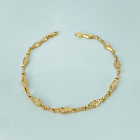 Pulso Rustico Rombo Diamantado Oro amarillo 3,65 Gr / 4,2 mm / 20,6 Cm *