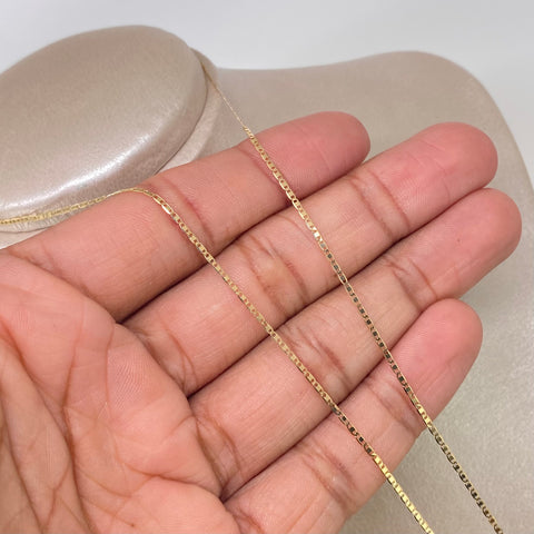 Cadena ● Escalera Plana Oro amarillo 18k 1,62 Gr / 1,2 mm / 50 Cm †