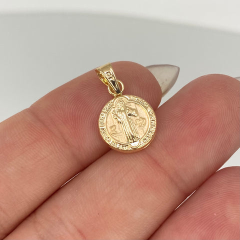 Dije San Benito Oro amarillo 18k 0,55 Gr / 1,8 Cm *