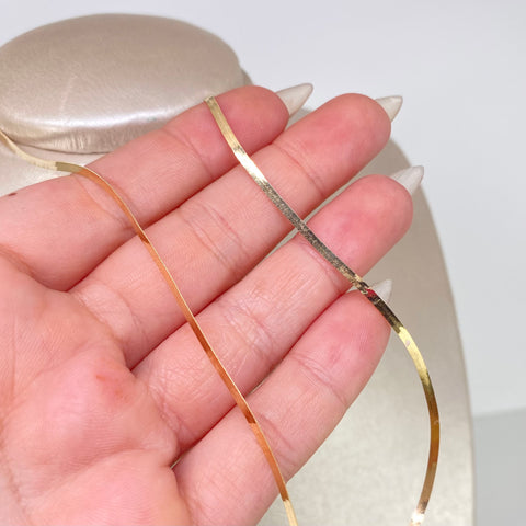 Cadena ● Espejo Oro amarillo 18k +3 / 2,76 Gr / 2 mm / 45 Cm *