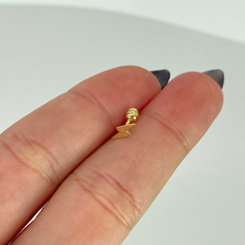 Piercing Rayo / Oro Amarillo 18k (Joya) / 0,27gr / 3mm / (Oreja)