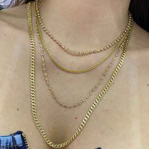 Cadena Franco Oro amarillo 18k 5,24 Gr / 2 mm / 45 Cm *