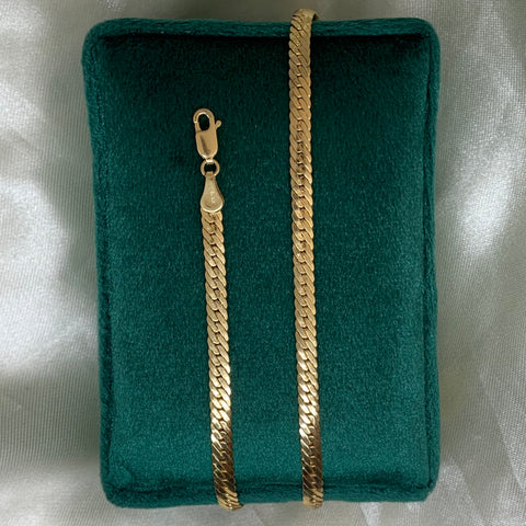 Cadena Italy Serpiente Oro amarillo 18k +1 / 10 Gr / 4 mm / 50 Cm *