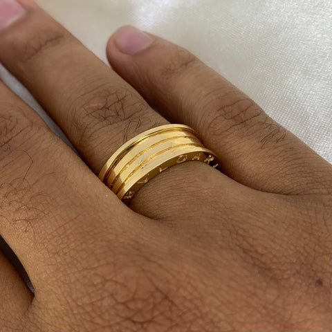 Anillo BV 18k Oro Amarillo T-8 1/2/ 9,71 Gr *