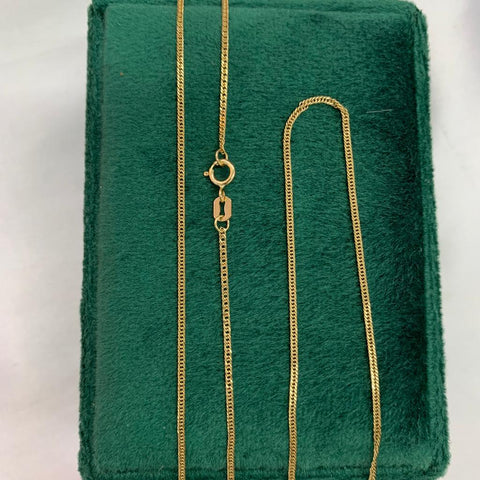 Cadena Italy Mini Cubana Oro amarillo 1,2 Gr / 1 mm / 50 Cm