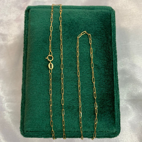 Cadena Cajón Oro Amarillo 18k /2,03 Gr / 45 Cm *