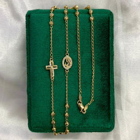 Cadena Denario Diamantada Balin #3 Oro Amarillo 18k /45cm/5,79 gr*
