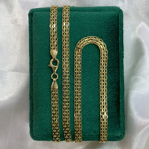 Cadena China Doble Carril Oro Amarillo Italy 60 cm / 4.7 mm / 8,56 gr*