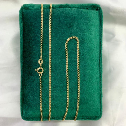 CADENA ITALY MINI CUBANA ORO AMARILLO 18K 1,49 GR / 45 CM *