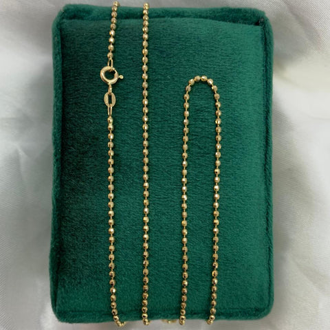Cadena Italy Militar Discoteca Oro amarillo 18k 6,68 Gr / 1,5 mm / 50 Cm *