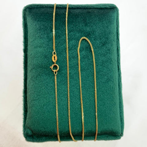 Cadena Italy Mini Franco Oro amarillo 18k 1,42 Gr / 1 mm / 46 Cm *
