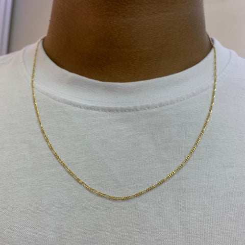 Cadena Italy 3x1 CT Oro amarillo 18k 1,58 Gr / 60 Cm