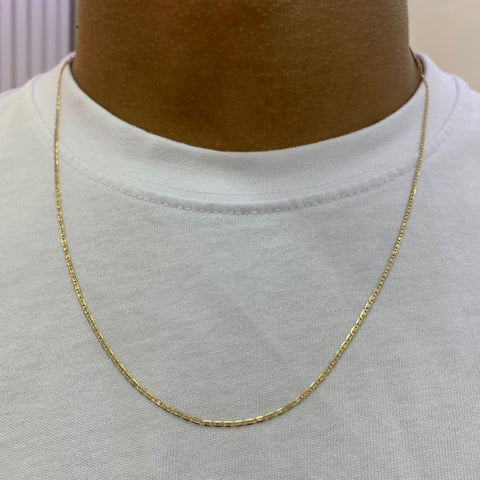 Cadena Italy Plana Tres Oros Oro amarillo 18k 2,44 Gr / 2 mm / 60 Cm *