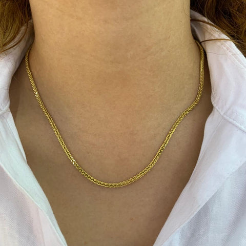 Cadena Italy Franco Oro amarillo 18k 4.96 Gr / 2 mm / 45 Cm