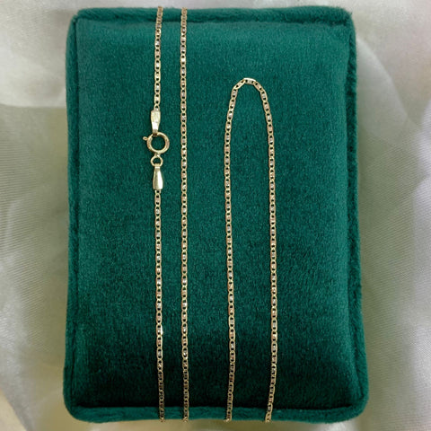 Cadena Italy Plana Tres oros 18k 1,52 Gr / 1,20 mm / 40 Cm *