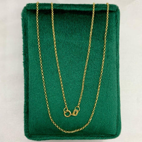 Cadena Italy Aro Seguido Oro amarillo 18k 1,02 Gr / 1,3 mm / 45 Cm