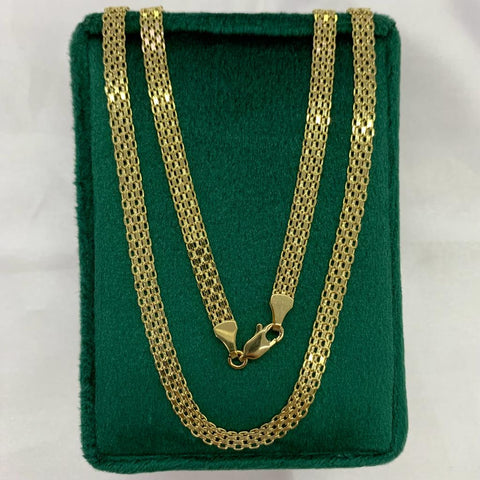 Cadena Italy China Especial Doble Carril Oro amarillo 18k +2 / 6,31 Gr / 4,2 mm / 50 Cm