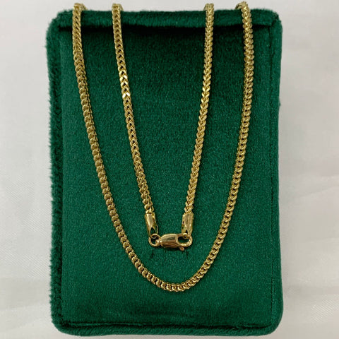 Cadena Italy Franco Oro amarillo 18k 8,72 Gr / 2,3 mm / 60 Cm *