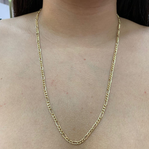 Cadena Italy 3x1 CT Oro amarillo 18k 4,57 Gr / 3,4 mm / 60 Cm