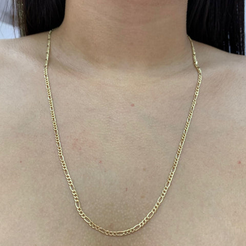 Cadena Italy 3x1 CT Oro amarillo 18k 2,9 Gr / 2,8 mm / 60 Cm *