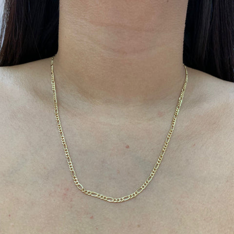 Cadena Italy 3x1 CT Oro amarillo 18k 2,54 Gr / 2,8 mm / 50 Cm