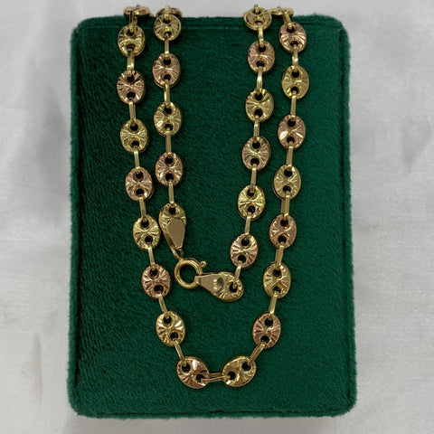 Cadena GC Diamantada Oro Amarillo Y Oro Rosa 18k 20,43 Gr / 6,5 mm / 66 Cm