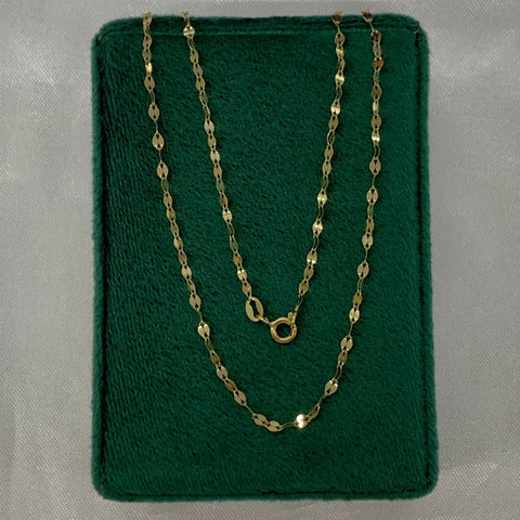 Cadena Italy Flor Espejo Oro amarillo 18k 1,47 Gr / 2 mm / 45 Cm *