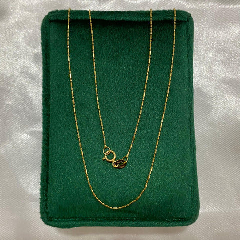 Cadena Italy Bolita Palito Oro amarillo 18k 1,65 Gr / 0,6 mm / 50 Cm *
