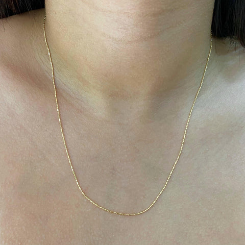 Cadena Italy Bolita Palito Oro amarillo 18k 1,65 Gr / 0,6 mm / 50 Cm *