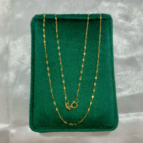 Cadena Italy Flor Espejo Oro amarillo 18k 0,91 Gr / 1,3 mm / 45 Cm *