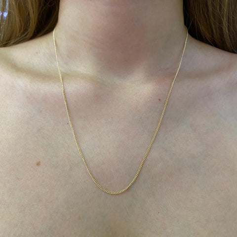 Cadena Italy Mini Cubana Oro amarillo 18k 0,97 Gr / 1,1 mm / 50 Cm *