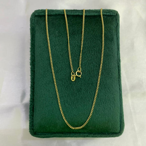 Cadena Italy Mini Cubana Oro amarillo 18k 0,94 Gr / 1,1 mm / 50 Cm *
