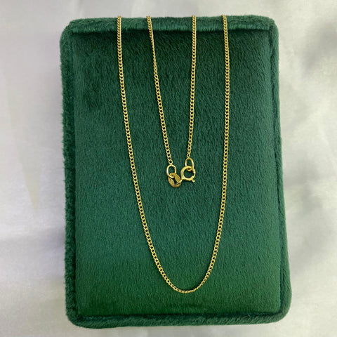 Cadena Italy Mini Cubana Oro amarillo 18k 1,16 Gr / 1,1 mm / 60 Cm *