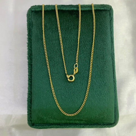 Cadena Italy Mini Cubana Oro amarillo 18k 2,17 Gr / 1,4 mm / 60 Cm *