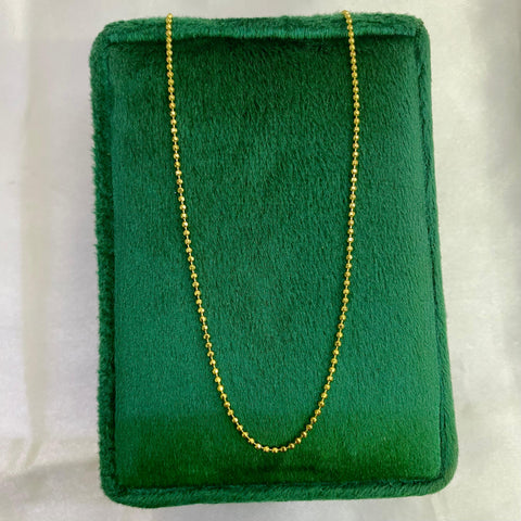 Cadena Italy Militar Discoteca Oro amarillo 18k +1 / 2,92 Gr / 1,1 mm / 50 Cm *