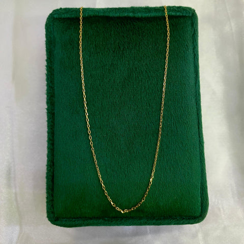 Cadena Italy Mini Cajon Oro amarillo 18k 1,42 Gr / 1 mm / 45 Cm *