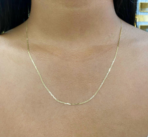 Cadena Italy Plana Oro amarillo 18k 1,6 Gr / 1,1 mm / 50 Cm *