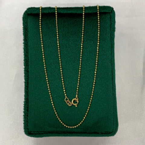 Cadena Italy Cadena Militar Discoteca Oro amarillo 18k +2 / 2,92 Gr / 1,1 mm / 50 Cm *