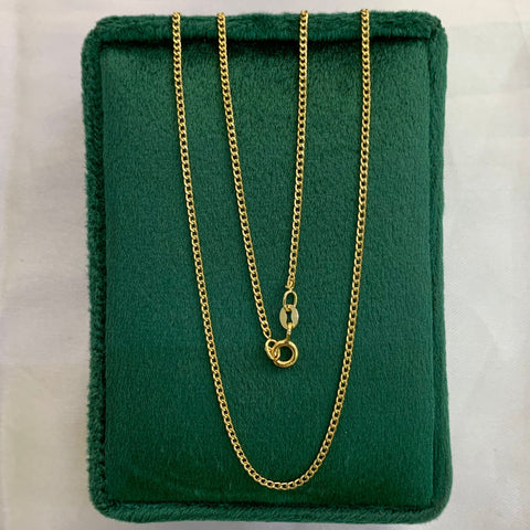 Cadena Italy Mini Cubana Oro amarillo 18k 1,57 Gr / 1,4 mm / 50 Cm *