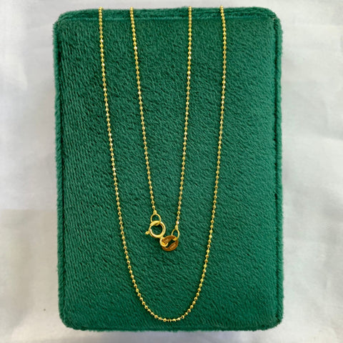 Cadena Italy Mini Militar Oro amarillo 18k +1 / 1,73 Gr / 1 mm / 45 Cm *