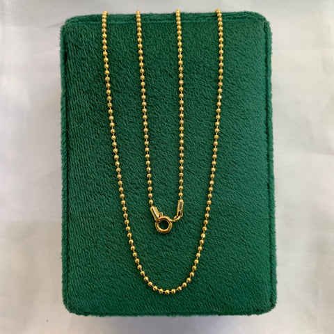 Cadena Italy Militar Oro amarillo 18k +1 / 4,26 Gr / 1,5 mm / 45 Cm *