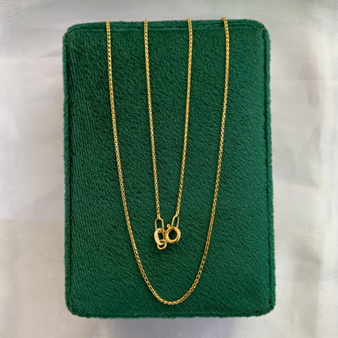 Cadena Italy Mini Franco Oro amarillo 18k 2,67 Gr / 1 mm / 50 Cm *