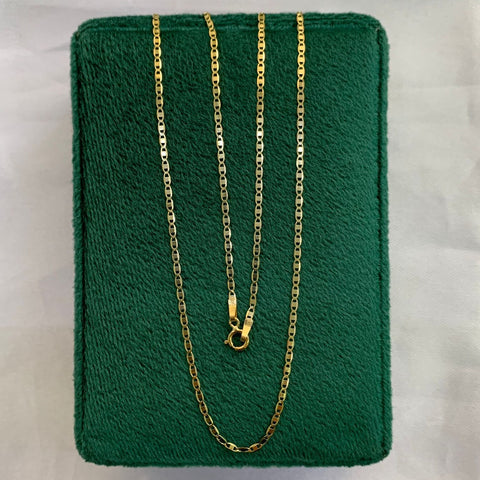 Cadena Italy Plana Lisa Oro amarillo 18k 1,6 Gr / 1,3 mm / 50 Cm *