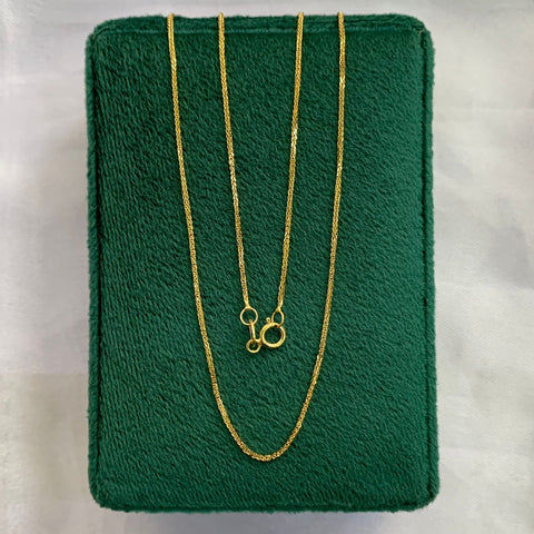 Cadena Italy Mini Franco Oro amarillo 18k 1,4 Gr / 0,8 mm / 45 Cm *