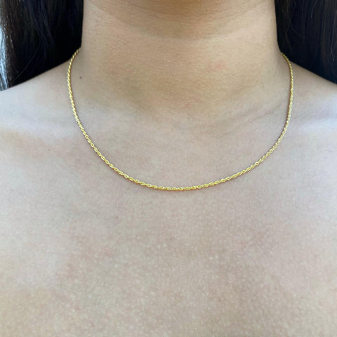 Cadena Italy Lazo Oro amarillo 18k +1 / 1,15 Gr / 1,3 mm / 45 Cm *
