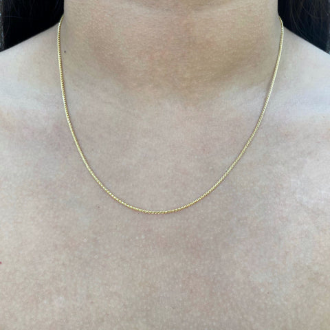 Cadena Italy Mini Franco Oro amarillo 18k +1 / 2,57 Gr / 1 mm / 45 Cm *