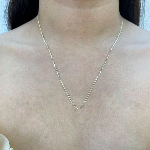Cadena Italy Plana Tres oros 18k 1,51 Gr / 1,4 mm / 50 Cm *